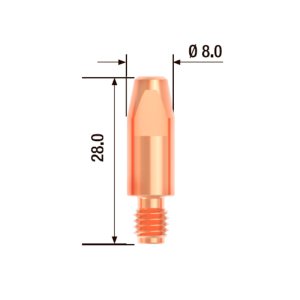 FUBAG Контактный наконечник M6х28 мм ECU D=1.6 мм  (25 шт.) в Рязани фото