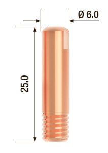 FUBAG Контактный наконечник M6х25 мм ECU D=0.6 мм (10 шт.) в Рязани фото