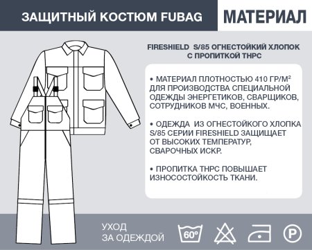 Защитный костюм Fubag размер 48-50 рост 4 в Рязани фото