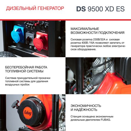 FUBAG Дизельный генератор (одно- и трехфазный) с электростартером DS 9500 XD ES в Рязани фото