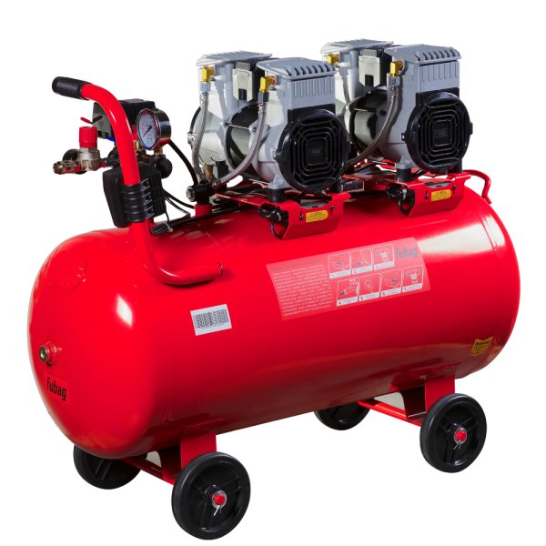 Компрессор воздушный безмасляный малошумный FUBAG OLS 500/100 CM2х2 + Набор пневмоинструмента (5 предметов) в ПОДАРОК в Рязани фото