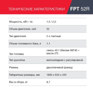 Бензиновый триммер FUBAG FPT 52R в Рязани фото
