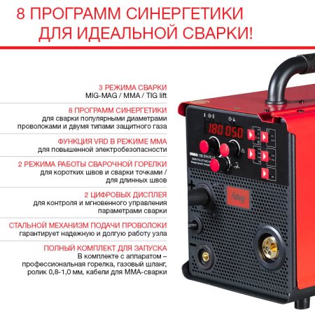 FUBAG Сварочный полуавтомат IRMIG 188 SYN PLUS c горелкой FB 250 3 м в Рязани фото